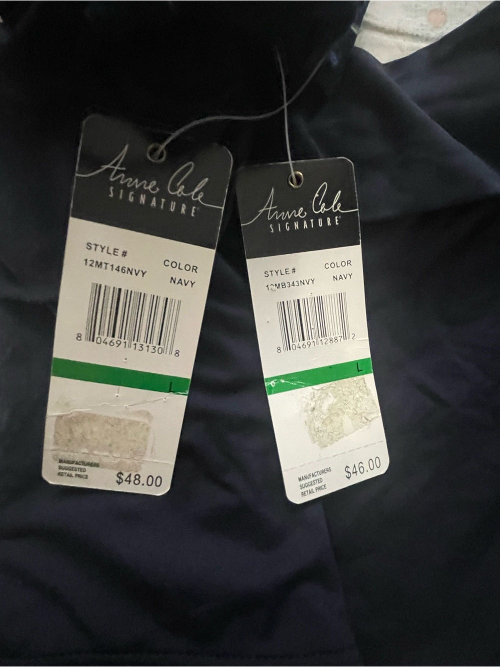 Anne Cole Navy Swim Top & Shorts Set with Tags - Picture 3 of 3